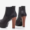 Жіночі чорні однотонні ботильйони на високій стійці Roxanne - Взуття