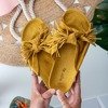 Жіночі гірчичні тапочки з бахромою Mua - Взуття
