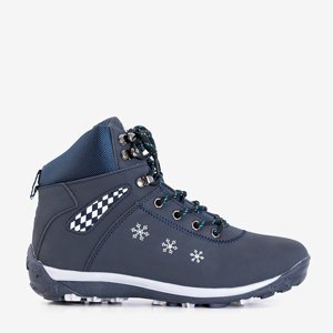 Жіночі темно-сині зимові черевики зі сніжинками Sniesavo - Взуття