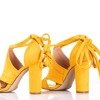 Жовті жіночі босоніжки на високій стійці з валом Lanaline - Взуття